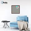 PinPix Decorative pin Cork Bulletin Board Made from self-Healing Canvas, Retro Pattern Printed at 24x24 Inches and Framed in Classic Mahogany Frame(WOM59504) view 4