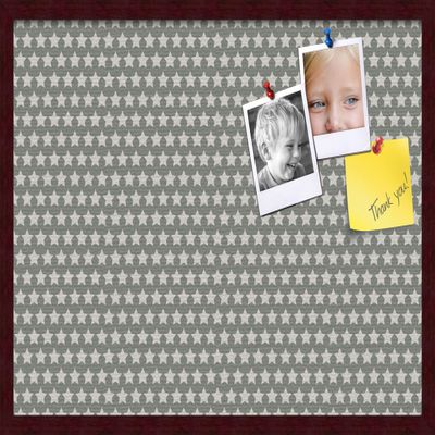 PinPix Decorative pin Cork Bulletin Board Made from self-Healing Canvas, Retro Pattern Printed at 30x20 Inches and Framed in Classic Mahogany Frame(WOM59504)