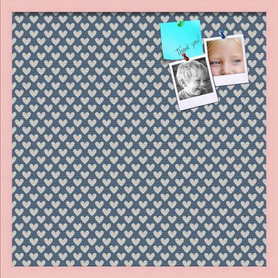 PinPix Decorative pin Cork Bulletin Board Made from Canvas, Retro Pattern Printed at 24x24 Inches and Framed in Baby Pink Stain on Beech (PinPix-378)