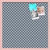 PinPix Decorative pin Cork Bulletin Board Made from Canvas, Retro Pattern Printed at 24x24 Inches and Framed in Baby Pink Stain on Beech (PinPix-378) view 1
