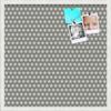 PinPix Decorative pin Cork Bulletin Board Made from self-Healing Canvas, Retro Pattern Printed at 24x24 Inches and Framed in Satin White Frame(WOM59504) view 1