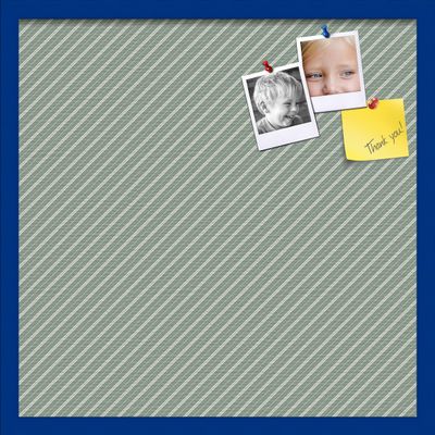 PinPix Decorative pin Cork Bulletin Board Made from Canvas, Retro Pattern Printed at 24x24 Inches and Framed in Blue Stain on Beech (PinPix-386)