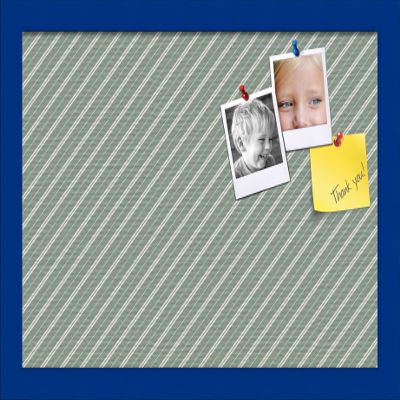 PinPix Decorative pin Cork Bulletin Board Made from Canvas, Retro Pattern Printed at 18x12 Inches and Framed in Blue Stain on Beech (PinPix-386)