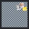 PinPix Decorative pin Cork Bulletin Board Made from Canvas, Retro Pattern Printed at 16x16 Inches and Framed in Satin Black (PinPix-378) view 1
