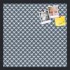 PinPix Decorative pin Cork Bulletin Board Made from Canvas, Retro Pattern Printed at 20x20 Inches and Framed in Satin Black (PinPix-378) view 1