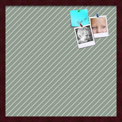 PinPix Decorative pin Cork Bulletin Board Made from self-Healing Canvas, Retro Pattern Printed at 20x20 Inches and Framed in Classic Mahogany Frame(WOM59504)