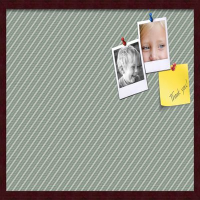 PinPix Decorative pin Cork Bulletin Board Made from self-Healing Canvas, Retro Pattern Printed at 30x20 Inches and Framed in Classic Mahogany Frame(WOM59504)