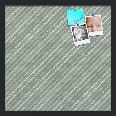 PinPix Decorative pin Cork Bulletin Board Made from Canvas, Retro Pattern Printed at 20x20 Inches and Framed in Satin Black (PinPix-386)