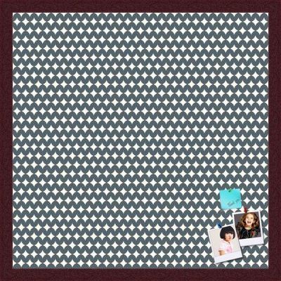 PinPix Decorative pin Cork Bulletin Board Made from self-Healing Canvas, Retro Pattern Printed at 20x20 Inches and Framed in Classic Mahogany Frame(WOM59504)
