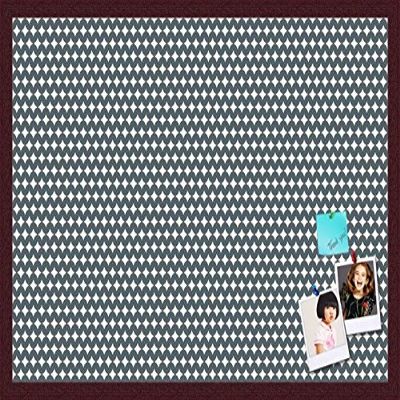 PinPix Decorative pin Cork Bulletin Board Made from self-Healing Canvas, Retro Pattern Printed at 30x20 Inches and Framed in Classic Mahogany Frame(WOM59504)