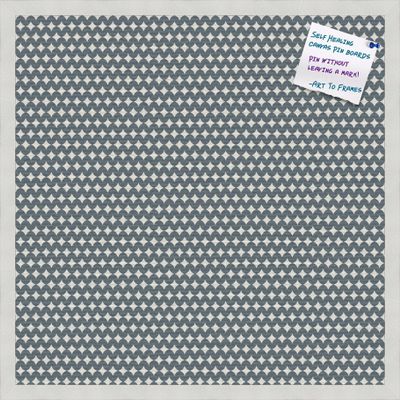 PinPix Decorative pin Cork Bulletin Board Made from self-Healing Canvas, Retro Pattern Printed at 24x24 Inches and Framed in Satin White Frame(WOM59504)