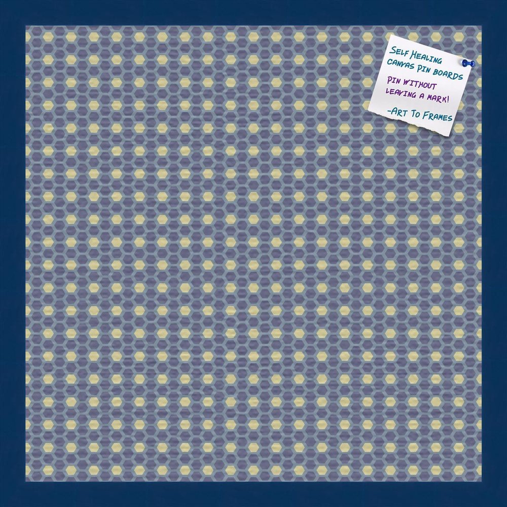 PinPix Decorative pin Cork Bulletin Board Made from Canvas, Classic Pattern Printed at 20x20 Inches and Framed in Blue Stain on Beech (PinPix-402)