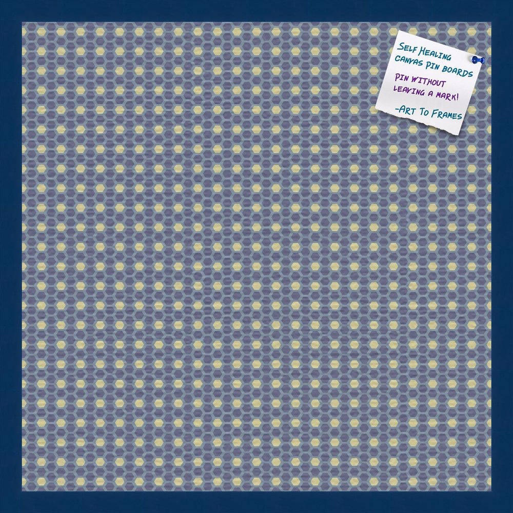 PinPix Decorative pin Cork Bulletin Board Made from Canvas, Classic Pattern Printed at 24x24 Inches and Framed in Blue Stain on Beech (PinPix-402)