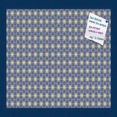 PinPix Decorative pin Cork Bulletin Board Made from Canvas, Classic Pattern Printed at 18x12 Inches and Framed in Blue Stain on Beech (PinPix-402)
