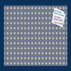 PinPix Decorative pin Cork Bulletin Board Made from Canvas, Classic Pattern Printed at 18x12 Inches and Framed in Blue Stain on Beech (PinPix-402) view 1