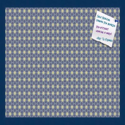 PinPix Decorative pin Cork Bulletin Board Made from Canvas, Classic Pattern Printed at 24x16 Inches and Framed in Blue Stain on Beech (PinPix-402)