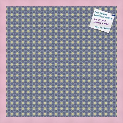 PinPix Decorative pin Cork Bulletin Board Made from Canvas, Classic Pattern Printed at 20x20 Inches and Framed in Baby Pink Stain on Beech (PinPix-402)