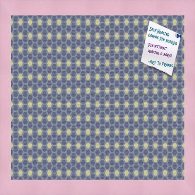 PinPix Decorative pin Cork Bulletin Board Made from Canvas, Classic Pattern Printed at 18x12 Inches and Framed in Baby Pink Stain on Beech (PinPix-402)