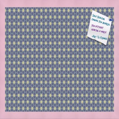 PinPix Decorative pin Cork Bulletin Board Made from Canvas, Classic Pattern Printed at 24x16 Inches and Framed in Baby Pink Stain on Beech (PinPix-402)