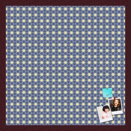PinPix Decorative pin Cork Bulletin Board Made from self-Healing Canvas, Classic Pattern Printed at 20x20 Inches and Framed in Classic Mahogany Frame(WOM59504)