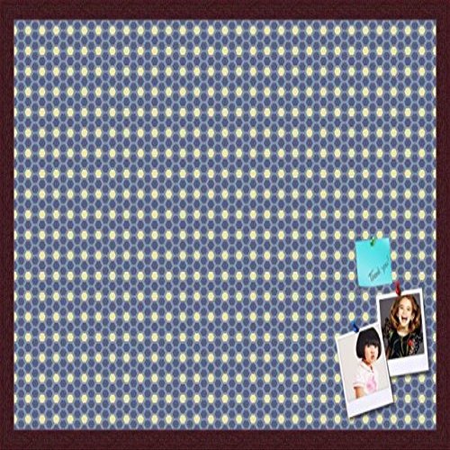 PinPix Decorative pin Cork Bulletin Board Made from self-Healing Canvas, Classic Pattern Printed at 30x20 Inches and Framed in Classic Mahogany Frame(WOM59504)