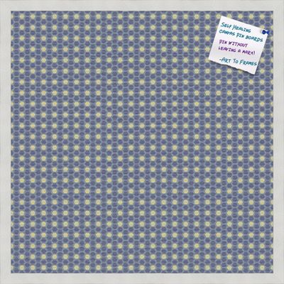 PinPix Decorative pin Cork Bulletin Board Made from self-Healing Canvas, Classic Pattern Printed at 24x24 Inches and Framed in Satin White Frame(WOM59504)
