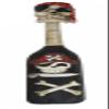 PIRATE BONES BLOOD KNIFE SKULL SKELETON WOOD CARVING PADDLE OAR view 1