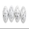 Deco 79 Glass Handmade Mosaic Decorative Ball Orbs & Vase Filler, Set of 4 4"D, White view 1