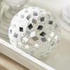Deco 79 Glass Handmade Mosaic Decorative Ball Orbs & Vase Filler, Set of 4 4"D, White view 2