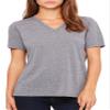 BELLA+CANVAS Missy's Relaxed Jersey Short-Sleeve V-Neck T-Shirt (6405)- Grey Triblend,Small view 1