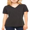 BELLA+CANVAS Missy's Relaxed Jersey Short-Sleeve V-Neck T-Shirt (6405)- CHRCL Blck Trbln,Small view 1