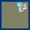 PinPix Decorative pin Cork Bulletin Board Made from Canvas, Bright Pattern Printed at 20x20 Inches and Framed in Blue Stain on Beech (PinPix-434) view 1