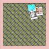 PinPix Decorative pin Cork Bulletin Board Made from Canvas, Bright Pattern Printed at 16x16 Inches and Framed in Baby Pink Stain on Beech (PinPix-434) view 1