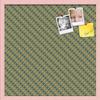 PinPix Decorative pin Cork Bulletin Board Made from Canvas, Bright Pattern Printed at 24x24 Inches and Framed in Baby Pink Stain on Beech (PinPix-434) view 1