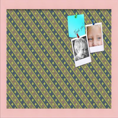 PinPix Decorative pin Cork Bulletin Board Made from Canvas, Bright Pattern Printed at 18x12 Inches and Framed in Baby Pink Stain on Beech (PinPix-434)