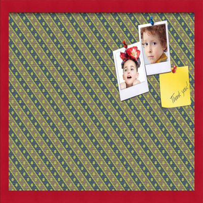 PinPix Decorative pin Cork Bulletin Board Made from self-Healing Canvas, Bright Pattern Printed at 24x16 Inches and Framed in Red Stain on Beech(WOM56673)