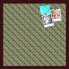 PinPix Decorative pin Cork Bulletin Board Made from self-Healing Canvas, Bright Pattern Printed at 20x20 Inches and Framed in Classic Mahogany Frame(WOM59504) view 1