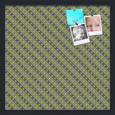 PinPix Decorative pin Cork Bulletin Board Made from Canvas, Bright Pattern Printed at 20x20 Inches and Framed in Satin Black (PinPix-434)