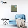 PinPix Decorative pin Cork Bulletin Board Made from Canvas, Bright Pattern Printed at 20x20 Inches and Framed in Satin Black (PinPix-434) view 4