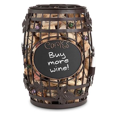 Cork Cage Chalkboard Barrel #91-058