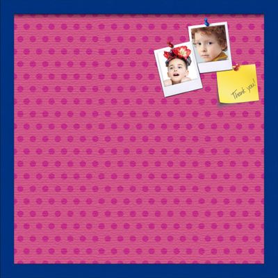 ArtToFrames 20x20 Inch Custom Cork Bulletin Board. This Colorful Pattern Pin Board Comes Has a Fabric Style Canvas Finish, in a Blue Stain on Beech Frame (PinPix-450-20x20_0066-81792-YBLU)