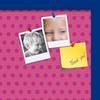 ArtToFrames 20x20 Inch Custom Cork Bulletin Board. This Colorful Pattern Pin Board Comes Has a Fabric Style Canvas Finish, in a Blue Stain on Beech Frame (PinPix-450-20x20_0066-81792-YBLU) view 2