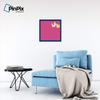 ArtToFrames 20x20 Inch Custom Cork Bulletin Board. This Colorful Pattern Pin Board Comes Has a Fabric Style Canvas Finish, in a Blue Stain on Beech Frame (PinPix-450-20x20_0066-81792-YBLU) view 3