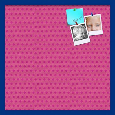 ArtToFrames 24x24 Inch Custom Cork Bulletin Board. This Colorful Pattern Pin Board Comes Has a Fabric Style Canvas Finish, in a Blue Stain on Beech Frame (PinPix-450-24x24_0066-81792-YBLU)