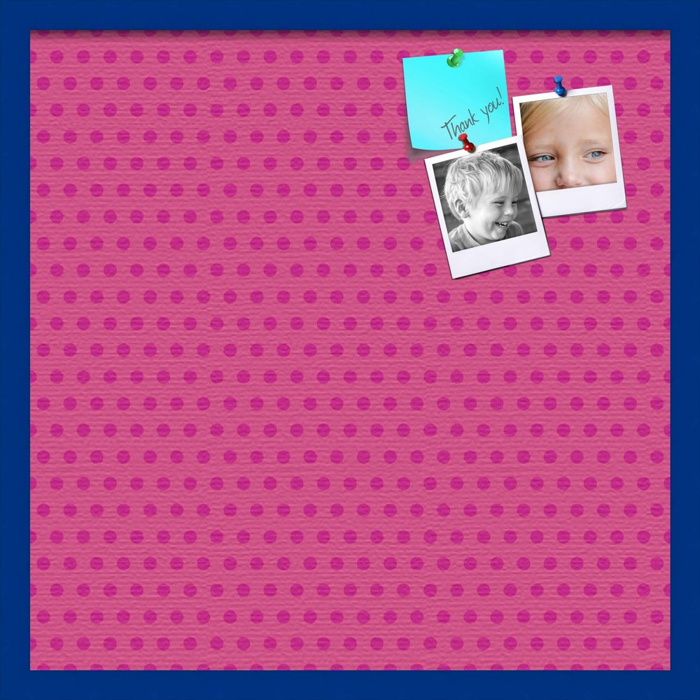 ArtToFrames 24x24 Inch Custom Cork Bulletin Board. This Colorful Pattern Pin Board Comes Has a Fabric Style Canvas Finish, in a Blue Stain on Beech Frame (PinPix-450-24x24_0066-81792-YBLU)