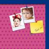 ArtToFrames 24x24 Inch Custom Cork Bulletin Board. This Colorful Pattern Pin Board Comes Has a Fabric Style Canvas Finish, in a Blue Stain on Beech Frame (PinPix-450-24x24_0066-81792-YBLU) view 2