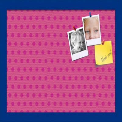 ArtToFrames 18x12 Inch Custom Cork Bulletin Board. This Colorful Pattern Pin Board Comes Has a Fabric Style Canvas Finish, in a Blue Stain on Beech Frame (PinPix-450-18x12_0066-81792-YBLU)