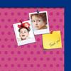 ArtToFrames 18x12 Inch Custom Cork Bulletin Board. This Colorful Pattern Pin Board Comes Has a Fabric Style Canvas Finish, in a Blue Stain on Beech Frame (PinPix-450-18x12_0066-81792-YBLU) view 2