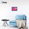 ArtToFrames 18x12 Inch Custom Cork Bulletin Board. This Colorful Pattern Pin Board Comes Has a Fabric Style Canvas Finish, in a Blue Stain on Beech Frame (PinPix-450-18x12_0066-81792-YBLU) view 4