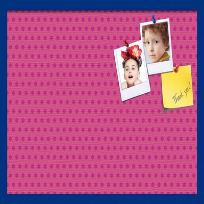 ArtToFrames 30x20 Inch Custom Cork Bulletin Board. This Colorful Pattern Pin Board Comes Has a Fabric Style Canvas Finish, in a Blue Stain on Beech Frame (PinPix-450-30x20_0066-81792-YBLU)